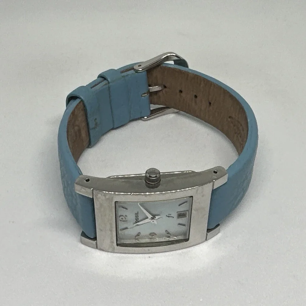 Fossil ES9756 Women's Blue Leather Straps Analog Dial Quartz Wristwatch HME742